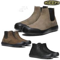 KEEN 埃琳娜切尔西女靴防水休闲日常鞋1022029 1022030 灰褐色×黑色-プラザトープ×ブラック 25.5cm/US8.5