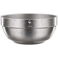 三四钢 SSGP纯钛碗 家用米饭碗汤碗双层防烫饭碗大碗钛碗13.5cm*2个 W38272