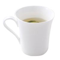 天泽（TIAN ZE） 陶瓷杯子纯白陶瓷马克杯水杯带盖广口杯酒店办公室家居白瓷茶杯 新一代白瓷杯