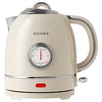 小质电热水壶304不锈钢烧水壶欧式复古大容量保温电水壶家用耐用全自动断电水温显示SA10 1.3L 【复古轻奢】智能温显防干烧