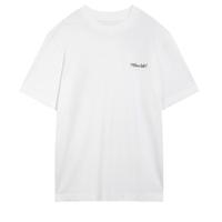 美特斯邦威（Meters Bonwe）T恤男2025夏季印花美式宽松短袖恤吸湿透气体恤 雪白色 M 170 92A