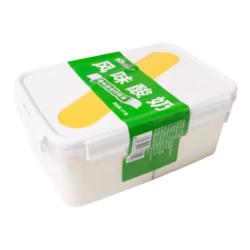 西域春 酸奶大方桶新疆老酸奶低温全脂风味水果捞酸奶益生菌生牛乳发酵乳 冰淇淋酸奶2斤+饭盒酸奶2斤