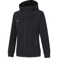 李宁(LI-NING)外套女款开衫卫衣春季休闲连帽上衣百搭运动服 黑色 XS