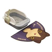 汪野君防外溅猫砂盆半封闭顶入猫厕猫屎盆猫砂铲猫沙盆大号带卡通猫砂垫