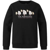 The North Face北面针织卫衣女户外休闲印花套头衫8AT1 黑色/JK3 L