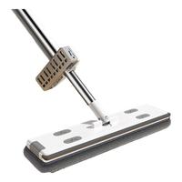 楚明平板拖把2024家用多功能懒人拖布一拖净可夹纸免手洗拖地墩布 升级款42CM+2布【可夹纸设计】