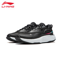 李宁 女子2025春夏季运动鞋跑步鞋SOFT舒适软弹潮流休闲鞋女鞋 黑色- 37