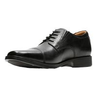 Clarks 男士 Derby 系带鞋 黑色皮革 44 EU 宽版