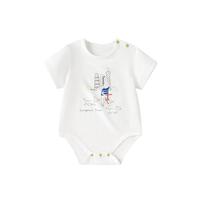 婴儿短袖包屁衣夏季薄款男女宝宝三角哈衣连体衣居家衣服