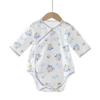 巴布豆 BoBDoG【A类100棉】包屁衣婴儿夏长袖哈衣爬服宝宝连体衣夏季薄款