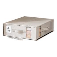 家の物语（KATEI STORY）日本床单四件套收纳盒被单衣服物收纳箱被子家用宿舍衣柜分层整理 3个装【米白色】0异味