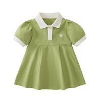 【5A抑菌】夏装女童POLO裙宝宝连衣裙小清新短袖公主裙礼服