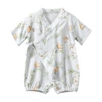 嫚熙宝宝连体衣夏季纱罗短袖和尚服外出服新生婴儿连体衣