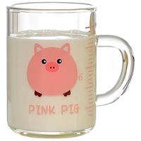 唯铭诺（WEIMINGNUO）儿童牛奶杯带刻度家用早餐杯宝宝喝奶杯冲奶粉杯玻璃杯水杯