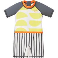 kocotreeKK树儿童泳衣裤男童女孩原纱防晒耐氯游泳衣分体连体抗菌宝宝泳装 菲洛黄连体 110 【身高100-110CM】 110【身高100-110CM】