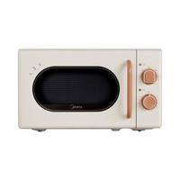 PLUS会员、国家补贴：Midea 美的 厨房小家电小滋味微波炉变频家用小型百搭复古转盘式经典双旋钮轻音（M20H4）