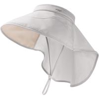 Siggi防晒帽空顶帽女春夏大檐护颈防紫外线可扎马尾松紧调节户外遮阳帽