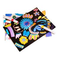 美乐童年丙烯马克笔小儿童无毒速干不透纸防水手绘diy咕卡丙烯水彩笔 【墨量提升66%】12色手作套装