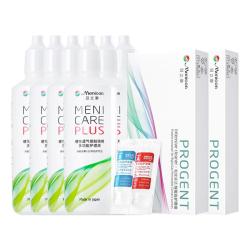 美尼康 目立康多功能OK镜护理液120ml*6瓶+除蛋白ab液7组*2