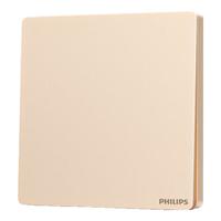 飞利浦（PHILIPS）开关插座面板86型斜五孔带开关家用S20系列开关空调插座香槟金 一开单控