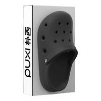 朴西洞洞鞋女夏季海边沙滩凉鞋户外防滑防臭厚底鞋男包头拖鞋 无极黑 40-41 【拍大一码】