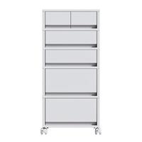 奇收抽屉式收纳柜储物盒加厚客厅置物杂物桌下面免安装A4办公文件移动 组合柜-5层【两高两低两小】