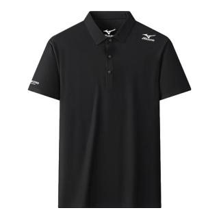 Mizuno/美津浓 男士POLO衫 凉感 短袖 黑色 4XL