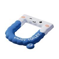 辛丛(XINCONG)防水马桶垫 EVA坐垫四季通用厕所硅胶坐便垫便套可水洗 带手提 1个装蓝色马桶垫丨抗菌加厚