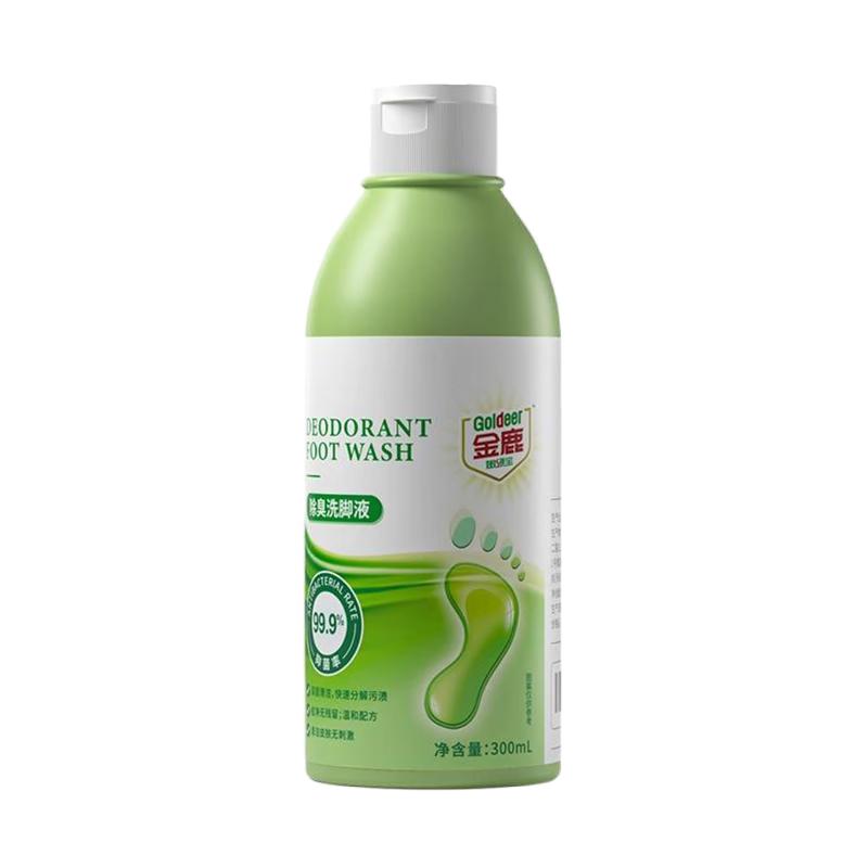金鹿嫩绿宝洗脚液300ml除臭杀菌除脚酸异味抑菌清足部清洁去除臭洗脚剂