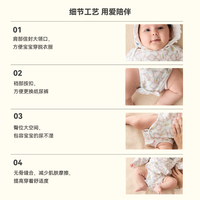 DOMIAMIA婴儿包屁衣哈衣新生儿宝宝服饰婴儿连体衣针织纯棉春季 长袖套头（不含帽子）-奥萝花田 66cm