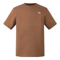 北面(The North Face)短袖T恤款纯棉短袖舒适爱心户外透气25年春夏8D7U 6IH/奶咖棕 2XL /185