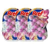 妙力（Bref）悬挂式马桶清洁球剂洁厕宝洗厕所除臭自动除垢去异味去渍 洁厕球豪华款月光花9挂装 150g 3盒