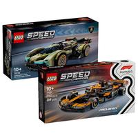 乐高(LEGO)积木拼装 77251迈凯伦F1赛车+76923兰博基尼GT超跑组套