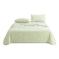 京东京造氧气格子夏凉被 A类抗菌透气空调被子可机洗纤维夏被 绿1.5x2m 氧气格子被（绿）