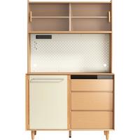 林氏家居实木脚餐边柜靠墙一体储物柜客厅小户型茶水柜理想家系列 【榉木柜脚】1.2米高柜