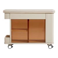 林氏家居可升降移动边几折叠茶几客厅小户型2025奶油风边几小满系列 【|奶油色|可折叠】移动边几