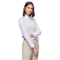 【易打理】G2000女装2025平滑亲肤上衣可拆卸蝴蝶结长袖衬衫.