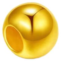 权大福足金999黄金珠子小散珠转运珠手链古法半实心金珠手串配珠圆珠 半实心古法珠5mm约0.36~0.38g