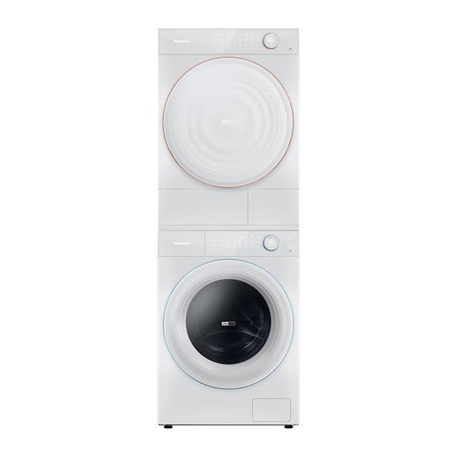 大件超省：Panasonic 小薄荷S5系列 XQG100-M2Q1+NH-M2QR1 全变频热泵洗烘套装 白色系