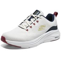 斯凯奇(Skechers)男鞋云迹系列运动鞋网布透气舒适轻质缓震户外休闲鞋232625 白色/海军蓝/红色/WNVR 39.50