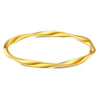 中国黄金（CHINA GOLD）莫比乌斯黄金手镯足金首饰手环素圈女款618 空心加厚莫比乌斯手镯 58圈号 约6.1g