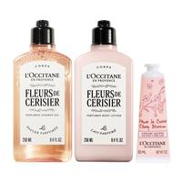 欧舒丹全新樱花套装礼盒(护手霜+身体乳+沐浴露)滋润留香