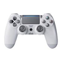 思迅适用索尼ps4主机手柄无线蓝牙Pro游戏机精英电脑PCSteam平台双人 ps4体感【冰雪白】+摇杆帽1对
