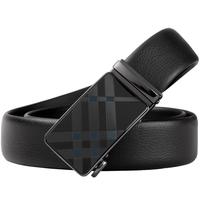 HLA海澜之家皮带商务压花质感合成革腰带男HZPAD3U058A 黑色花纹58 105cm