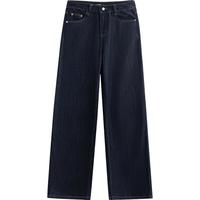 初语伊士曼醋酸泡芙阔腿裤女2025夏季莱赛尔垂感软牛仔裤子 牛仔原色 26