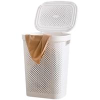 芙昕脏衣篓家用卫生间浴室洗澡洗衣篮家居收纳手提脏衣篮脏衣服收纳筐 白色小号【配内衣篮】