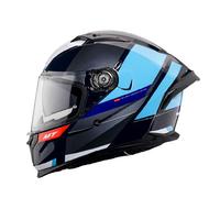 MT HELMETS雷神3PRO头盔全盔摩托车夏季骑行机车帽男女士四季通用新国标 黑蓝征途(默认透明) 2XL