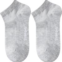 三枪袜子男【吸湿透气】运动短袜纯色网眼男士船袜(5双装) 白色+浅麻灰+深灰*2+黑色