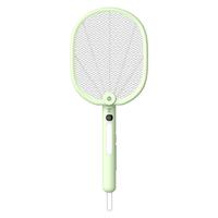 久量电蚊拍灭蚊拍充电式家用锂电紫光诱蚊强力灭蚊照明苍蝇拍电量数显 【数显款】紫光+白光+折叠壁挂