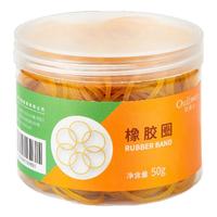 欧利文橡皮筋橡胶圈高高弹力强耐用办公绑带扎捆 50克筒装